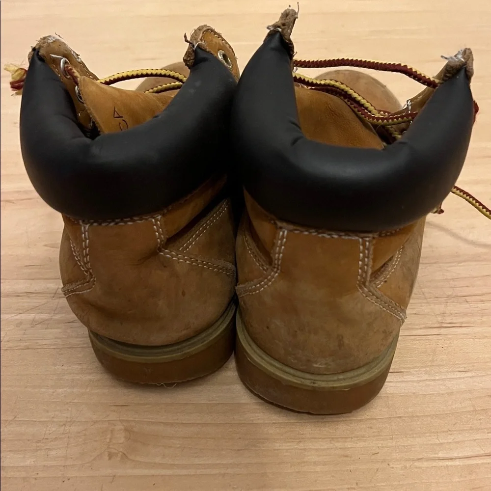 Nautica Tan Leather Boot with Yellow Accents